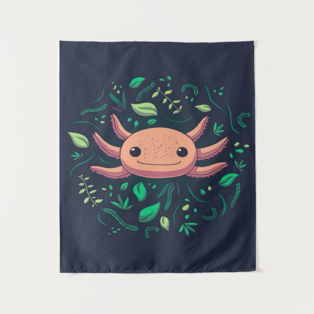 Tapiz Regalo de Axolotl lindo | Axolotl para cumpleaños (Anverso)