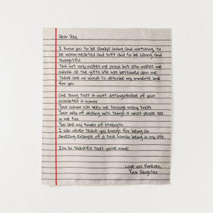 Tapiz Regalo de carta para el Día del Padre