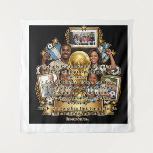 Tapiz Regalo de Colaje de Fotos Personalizadas para Papá
