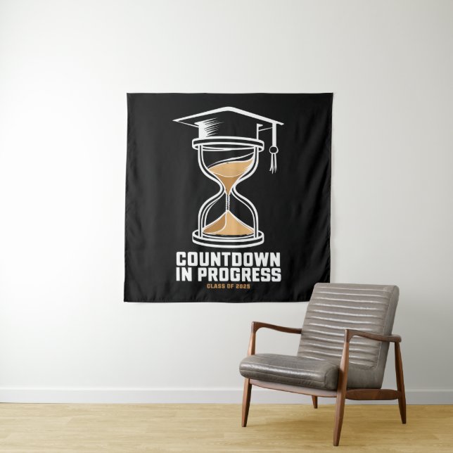 Tapiz Regalo de Cuenta Regresiva para la Graduación de l (In situ)