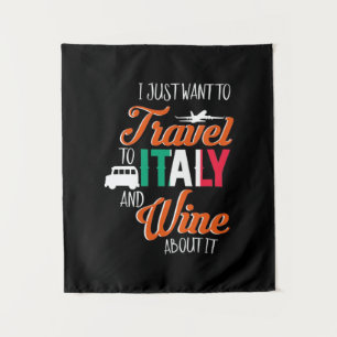 Tapiz Regalo de Navidad   Viaja a Italia y bebe vino sob