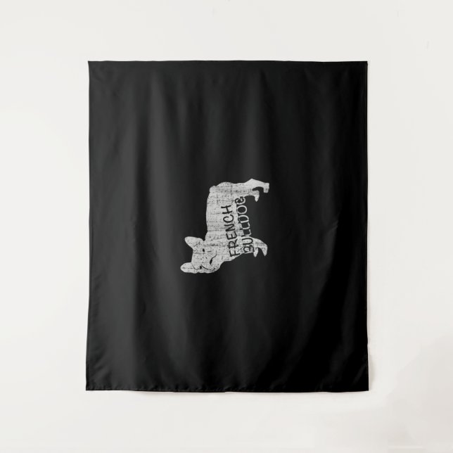 Tapiz Regalo de perro | Feroz Bulldog francés (Anverso)