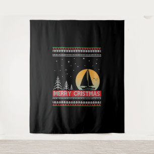 Tapiz Regalo de vela para marineros Navidades feos