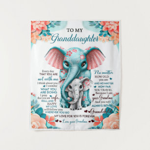 Tapiz Regalo para mi hija elefante, cumpleaños de hija