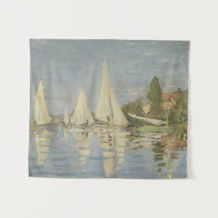 Tapiz Regatas en Argenteuil, pintura al óleo, Claude Mon