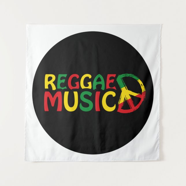 Tapiz Reggae Diseño musical, arte de reggae (Anverso)