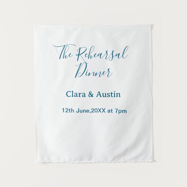 Tapiz Rehearsal dinner the night before simple minimal m (Anverso)