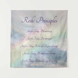 Tapiz Reiki Principles Rainbow Mandala diseño