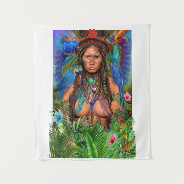 Tapiz Reina del colibrí azul (Anverso)