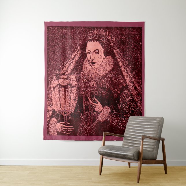 Tapiz Reina Isabel I de rosa (In situ)