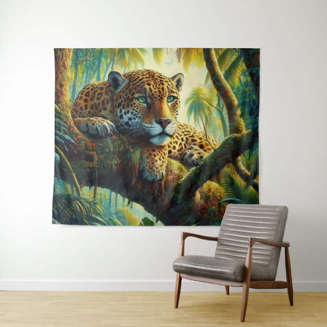 Tapiz Relajando Jaguar (In situ (horizontal))