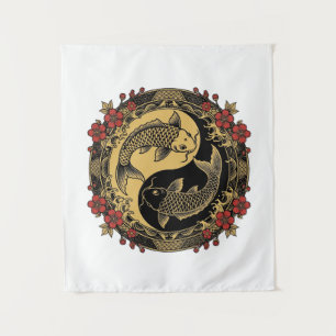 Tapiz Relieve Redondo Ornamental del Dragón Imperial Chi