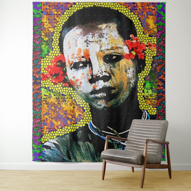 Tapiz Religioso Tribal Afrocentrico (In situ)