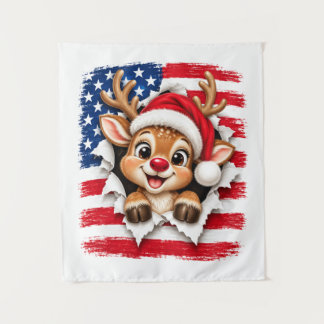 Tapiz Reno americano de Navidad