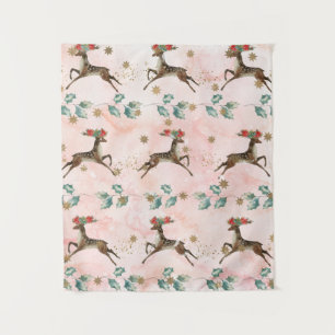 Tapiz Reno Con Flores En El Patrón De Las Antillas