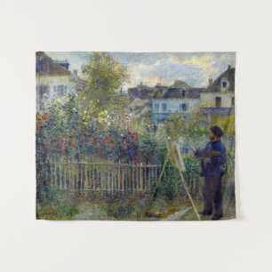 Tapiz Renoir - Claude Monet pintando en su jardín