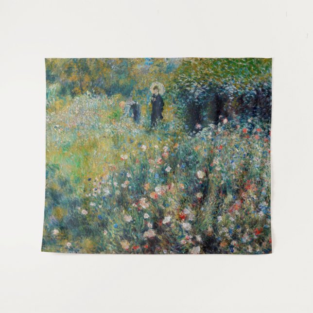 Tapiz Renoir - Mujer con sombrilla en un jardín (Anverso (horizontal))
