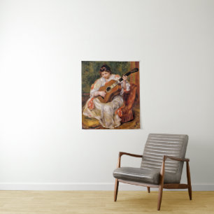 Tapiz Renoir - Mujer tocando la guitarra,