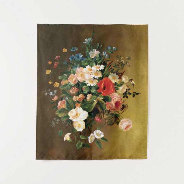 Tapiz Renovación - Bouquet de flores, pintura de 1858 (Anverso)