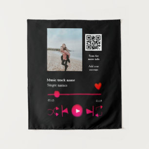 Tapiz Reproductor de música personalizado código q r de 