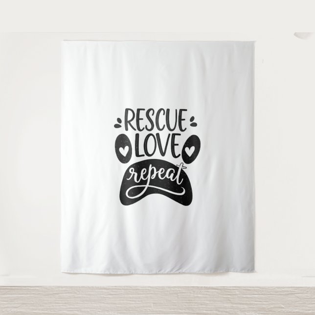 Tapiz Rescate Amor Repetir Perro Paw Tee (Anverso)
