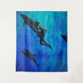 Tapiz Rescate de la natación de delfines