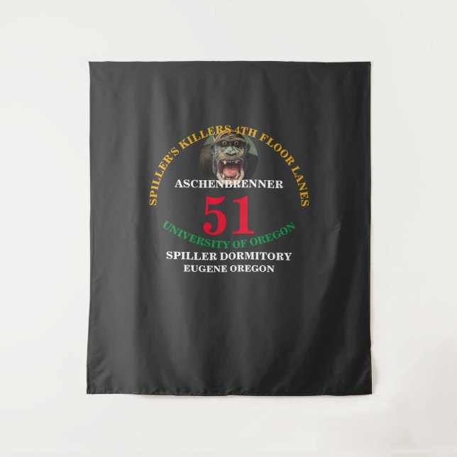 Tapiz RESIDENCIA UNIVERSITARIA DE OREGON Equipo JERSEY (Anverso)