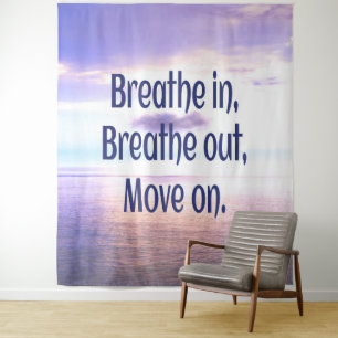 Tapiz Respira, exhala, sigue adelante, Motivacional