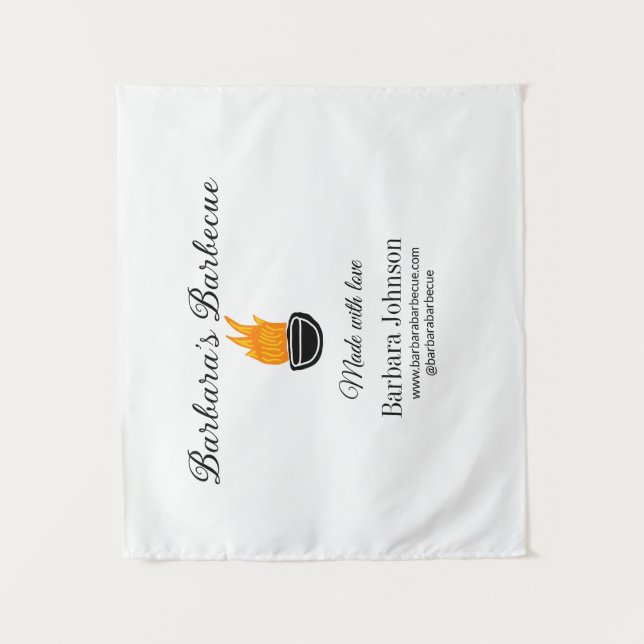 Tapiz Restaurante barbacoa cocina página web de medios s (Anverso)