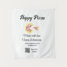 Tapiz restaurante de pizza cafetería pizzería escanear c