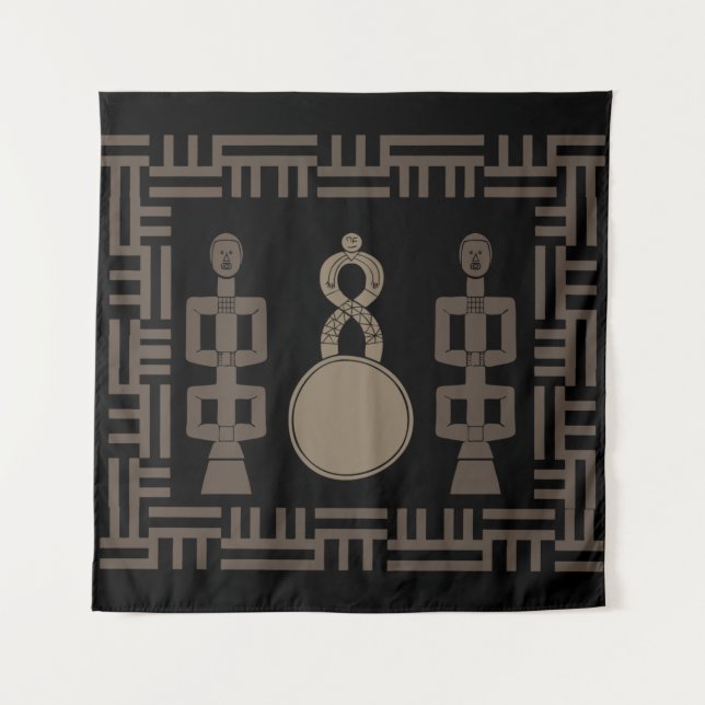 Tapiz Resumen arte tribal africano (Anverso)