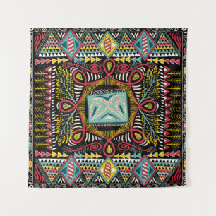 Tapiz Resumen colorido: diseño de bolsillo cuadrado.