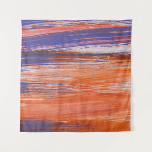 Tapiz Resumen de acuarela: mezcla azul Naranja