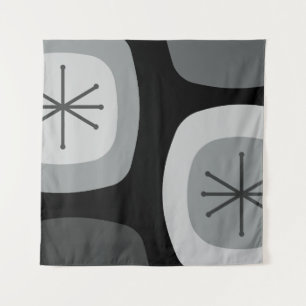 Tapiz Resumen de arte gris oscuro de los años 50