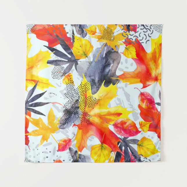 Tapiz Resumen de caída sin fisuras en otoño brillante co (Anverso)