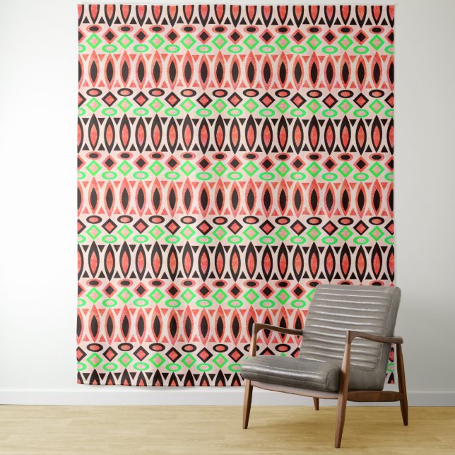 Tapiz Resumen de etno africano folclórico nativo tradici (In situ)