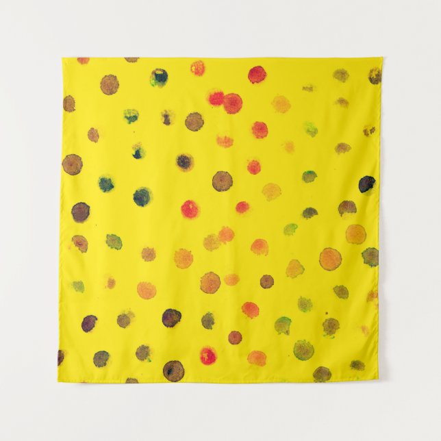 Tapiz Resumen de imágenes dibujadas a mano con puntos mu (Anverso)