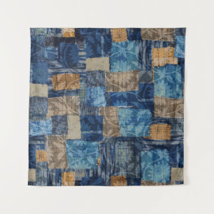 Tapiz Resumen de la Marina Digital: Patrón de acuarela s