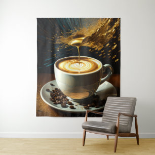 Tapiz Resumen de pintura de la Copa del Café