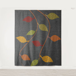 Tapiz Resumen de ramas de hojas con motivos brillantes