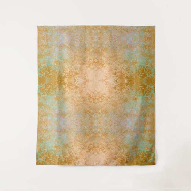 Tapiz Resumen de tinta para alcohol de la patina azul do (Anverso)