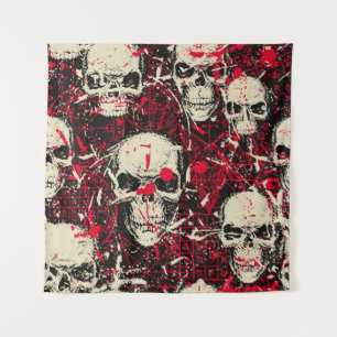 Tapiz Resumen de un patrón sin fisuras con un esqueleto 