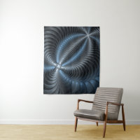Resumen del arte fractal 3D del gris azul plástico