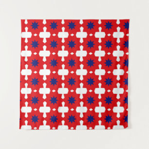 Tapiz Resumen del dibujo a mano retro 70 Cer de mosaico