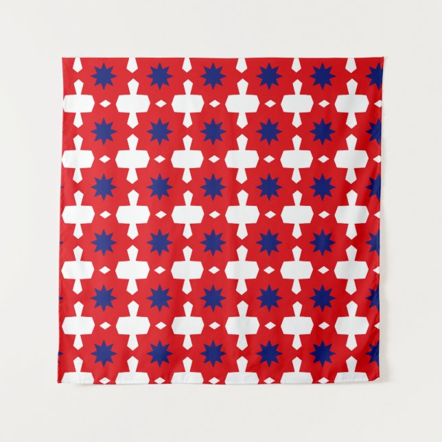 Tapiz Resumen del dibujo a mano retro 70 Cer de mosaico  (Anverso)