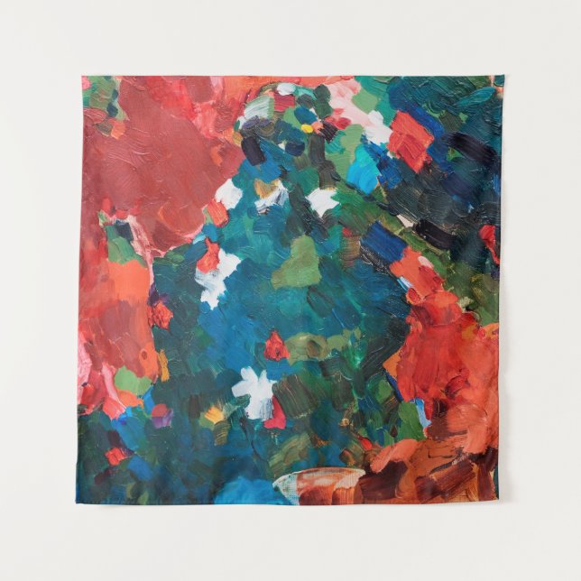 Tapiz Resumen del fondo de pintura al óleo sobre textura (Anverso)