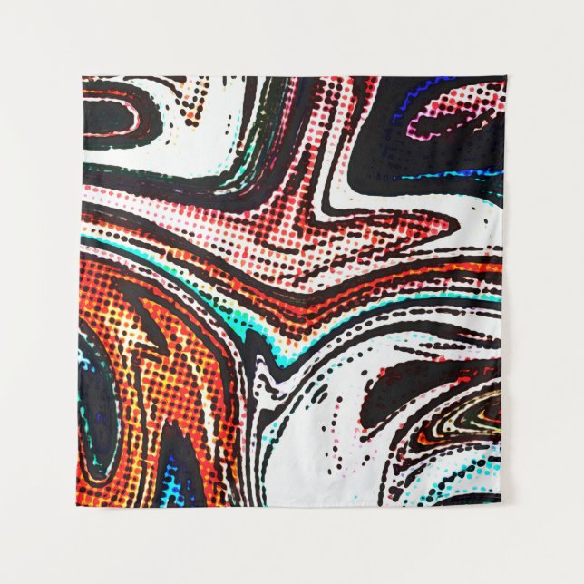 Tapiz Resumen del fondo giratorio. Textura de pintura lí (Anverso)