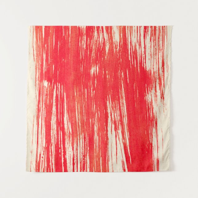 Tapiz Resumen del fondo rojo de la acuarela (Anverso)