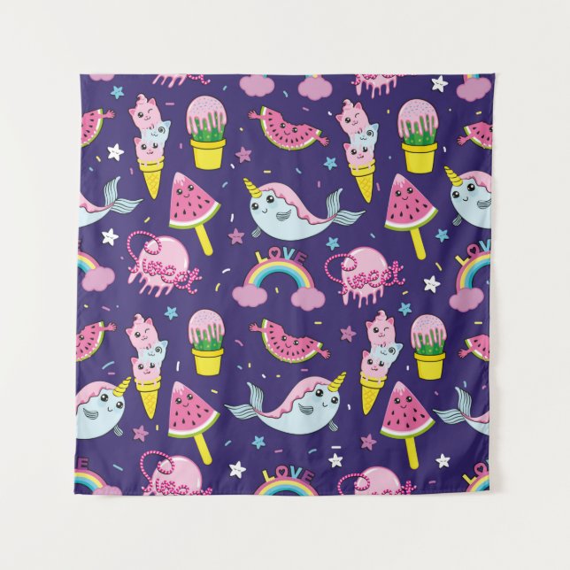 Tapiz Resumen del patrón de helados sin soldadura. Venti (Anverso)