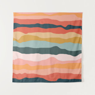 Tapiz Resumen del patrón de rayas corales de tierra colo